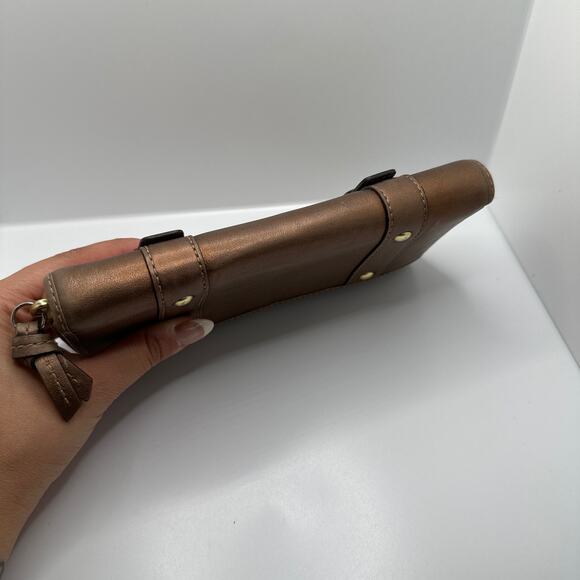 COACH Bronze Zip Around Buckle Wallet - Picture 3 of 10